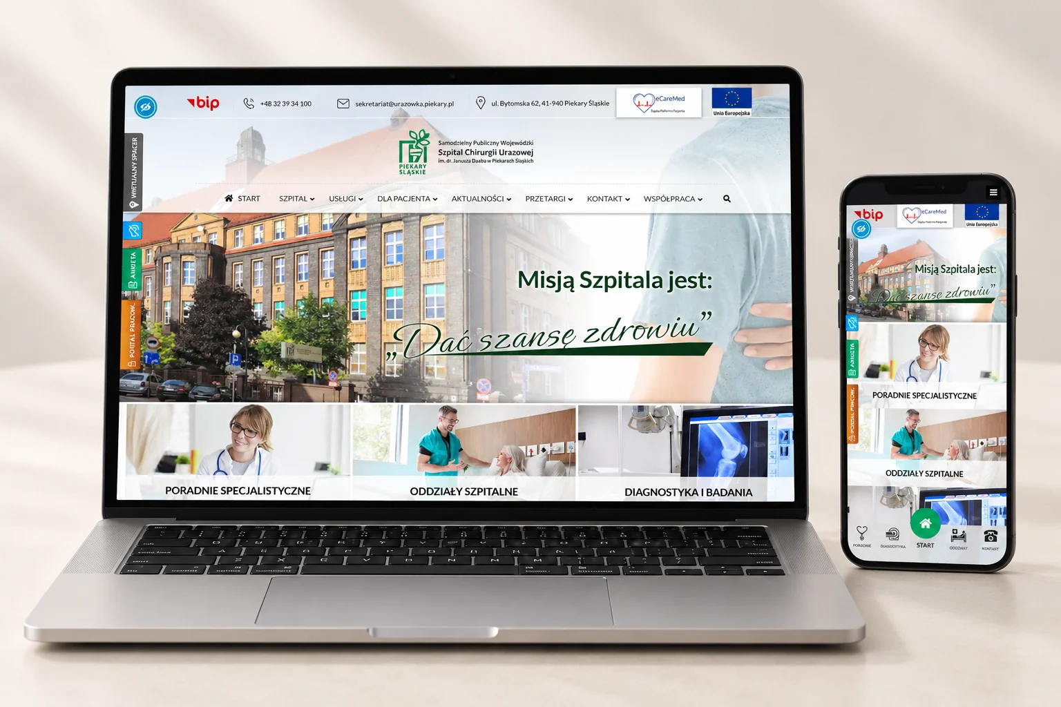 Prezentacja projektu: Szpital Chirurgii Urazowej w Piekarach Śląskich