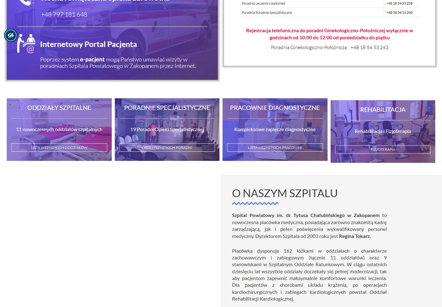 Szpital Powiatowy w Zakopanem — Materiał z archiwum projektu